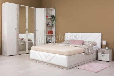 Тумба прикроватная Амели 13.78 (Шёлковый камень/Бетон Чикаго бежевый)