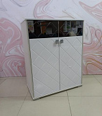 Комод Сальма высокий КМ-022 (Анкор светлый/Белый глянец)