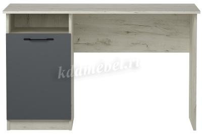 Письменно-компьютерный стол ПКС-12 (Дуб крафт белый/Антрацит)