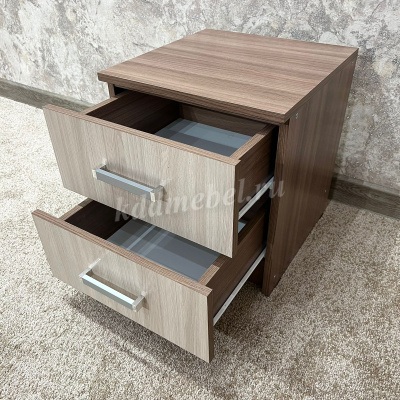 Тумба прикроватная Камелия 2 шт (Ясень шимо темный/Ясень шимо светлый)