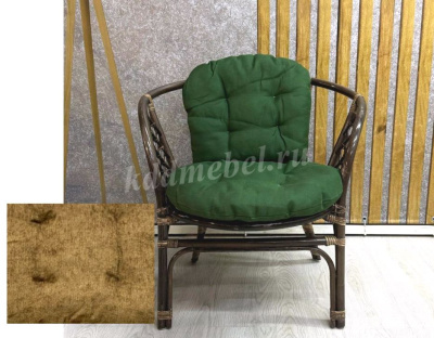 Кресло Bahama (Ротанг №7, ткань Mulan 152)