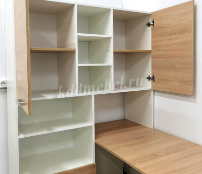 Стол компьютерный КС-04 (Белый/Дуб сонома) 