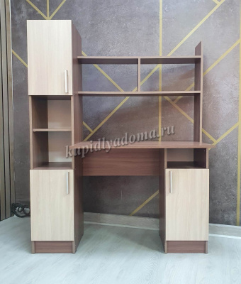 Стол компьютерный ПКС-6 (Ясень шимо светлый/Ясень шимо темный)