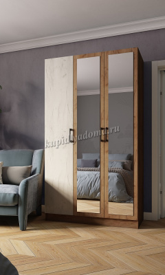 Шкаф Вегас 1200 (Дуб крафт табачный/Дуб крафт белый)