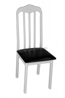 Стул обеденный Hv-23 (Белый/Кожзам темно-коричневый)