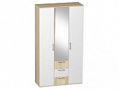Шкаф Белладжио для белья ШК-14 (Дуб сонома/Белый) 