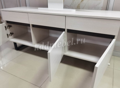 Тумба ТВ Белла-2 (Бодега белый/Металл черный)