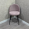 Стул обеденный Честер велюр (Пыльная роза california 390/Черный конус)