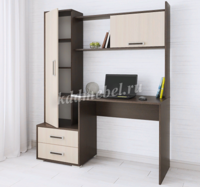 Стол компьютерный Квартет-9 (Венге/Дуб молочный)