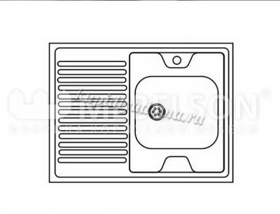 Мойка накладная правая L800 (Мебельсон)