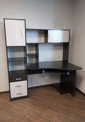 Стол компьютерный Комфорт-10 (Ясень шимо светлый/Венге)