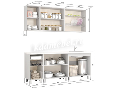 Кухня Эко 2,0 (Ясень светлый) 