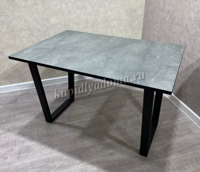 Стол обеденный пластик Мистик (Каспий 721 срез камня/Опоры черные)