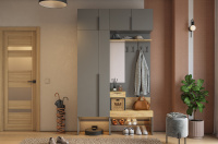 Прихожая Баско К6 графит дуб крафт золотой