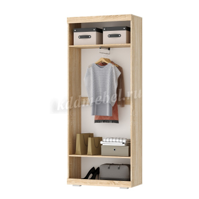 Шкаф с зеркалом Соната ШСЗ-800 (Дуб сонома/Белый глянец)