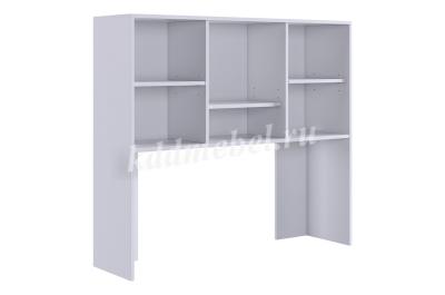 Стол компьютерный Лайт-2 с надстройкой (Белый)