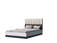 Кровать Адель 1.4 с подъемным механизмом и мягкой спинкой (Дуб венге/Сосна лоредо)