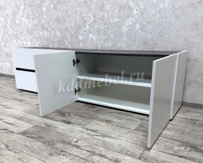 Тумба ТВ Аркон (Белый/Бетон темный)