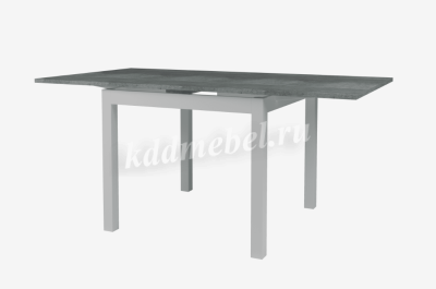 Обеденный стол раздвижной (Белый/Бетон)