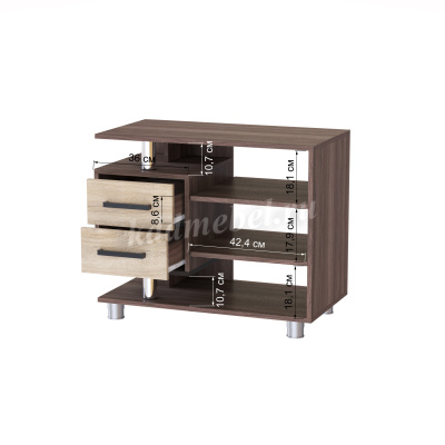 Тумба ТВ ТВ-011(2я)  (Ясень шимо темный/Дуб сонома)