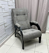 Кресло для отдыха Неаполь Модель 9 без лозы (Венге-эмаль/Ткань Темно-серый Verona Antrazite Grey)