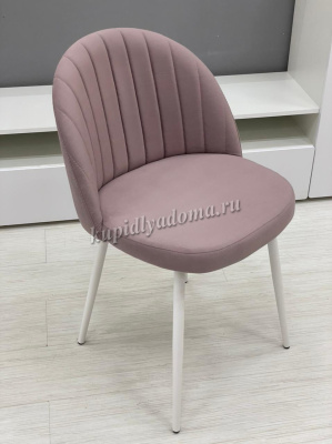 Стул обеденный Честер велюр (Пыльная роза velutto 11/Черный конус)