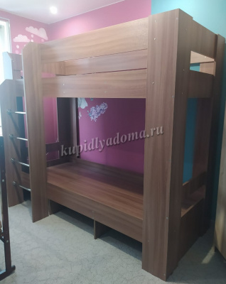 Кровать двухъярусная София 0.8 (Ясень шимо темный)