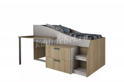 Кровать детская Скаут NEW (Дуб сонома/Белый)