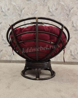 Кресло Papasan Swivel (Ротанг №6, ткань Matador 04)