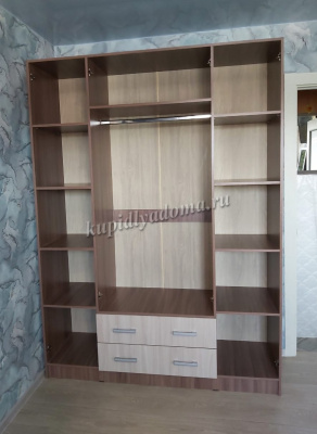 Шкаф распашной Квадро (Ясень шимо темный/Ясень шимо светлый)