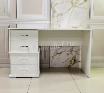 Стол письменный Сити-2 (Белый древесные поры)