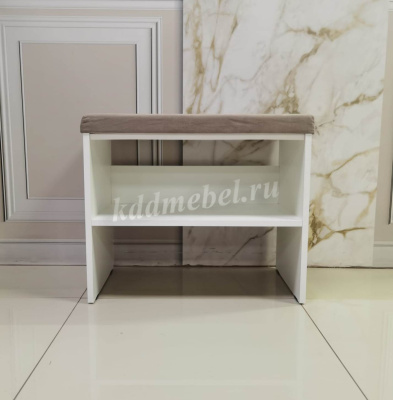 Обувница Мягкая 600 (Белый/Бежевый)