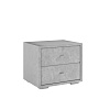 Тумба прикроватная Domani интерьерная со стеклом (Светло-серый)