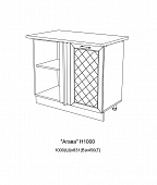Шкаф нижний угловой НУ1000 кухня Агава (Антрацит)