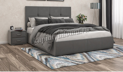 Кровать Твист 1.4 с подъемным механизмом (Микровелюр/Серый)