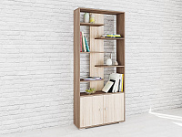 Стеллаж Ромео-4 (Ясень шимо темный/Дуб сонома)