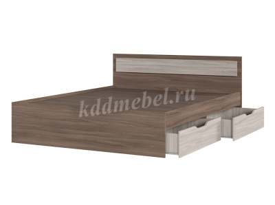 Кровать Гармония 1.6 с ящиками (Ясень шимо темный/Ясень шимо светлый)