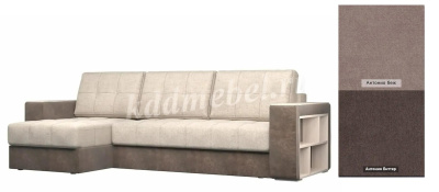 Угловой Диван-кровать Марк ДУ Вариант 2 (Антонио Беж/Антонио Биттер/Ясень шимо светлый)