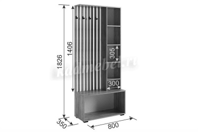 Прихожая Бери К-2 (Дуб крафт золотой/Белое дерево)