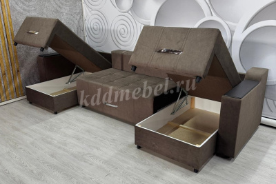 Угловой диван Брендон ПДУ с оттоманкой (2 кат.)