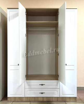 Шкаф Виктория 4-х створчатый (Дуб сонома/Белое дерево)