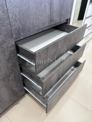 Шкаф 3-х дверный 3 ящ. Аванта (Бетон темный)