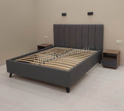 Кровать Оливия 1.6 с подъемным механизмом (Рогожка/Серый)