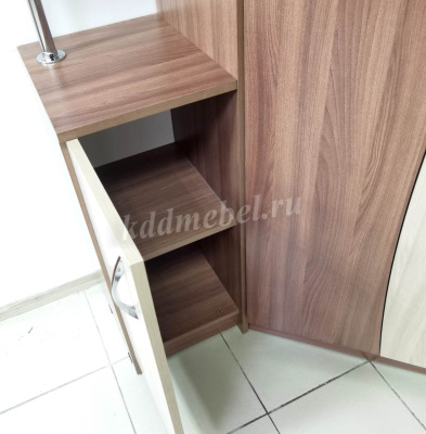 Шкаф угловой Немо левый (Ясень шимо темный/Ясень шимо светлый)