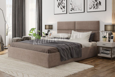 Кровать Сити 1.6 с подъемным механизмом (Рогожка/Latte)