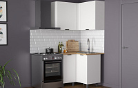 Кухня угловая Венера 1,0*1,0 м ЛДСП (Белый/Белый)