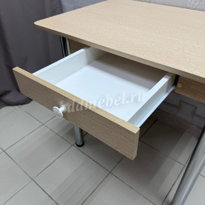 Стол обеденный с ящиком прямоугольный (Дуб выбеленый)