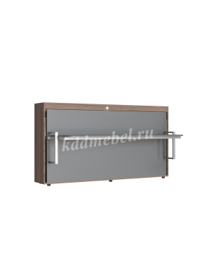 Раскладушка-кабинет 900 кровать односпальная (Ясень анкор темный/Темно-серый)