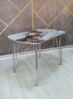 Стол обеденный Волна-2 В5 (Абстракция KP033)