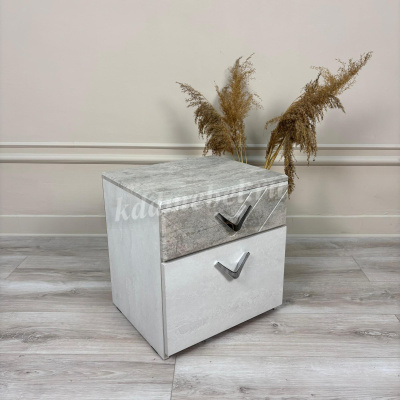 Тумба прикроватная Амели 13.78 (Шёлковый камень/Бетон Чикаго бежевый)